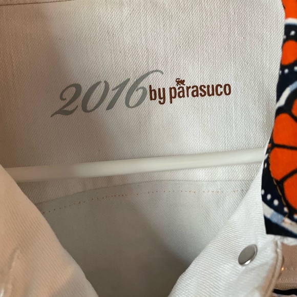 Handcrafted Jean Jacket With African Wax Fabric Panels - Picture 12 of 15